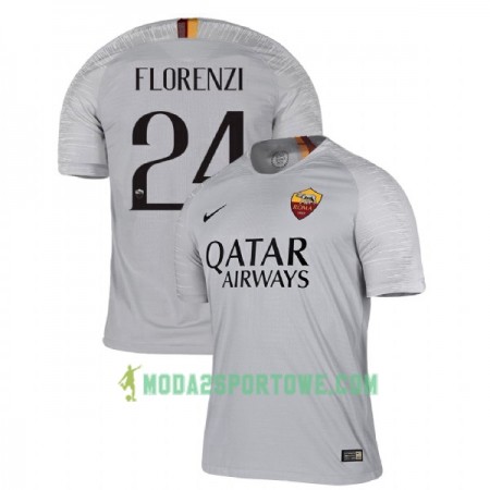 Koszulka AS Roma Florenzi 24 Wyjazdowe Stroje Piłkarskie 2018-2019 Krótki Rękaw